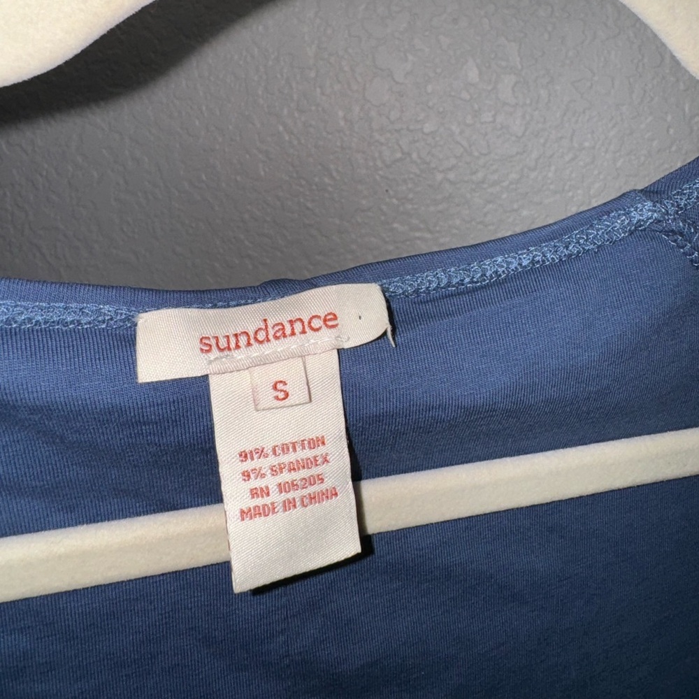 SUNDANCE SIZE SMALL FLATTERING BLUE MIDI DRESS